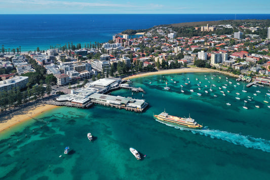 Aerial Manly - By Haig Gilchrist - Framed Fine Art Print – Ilford Paper (1100mm x 770mm) (Copy)